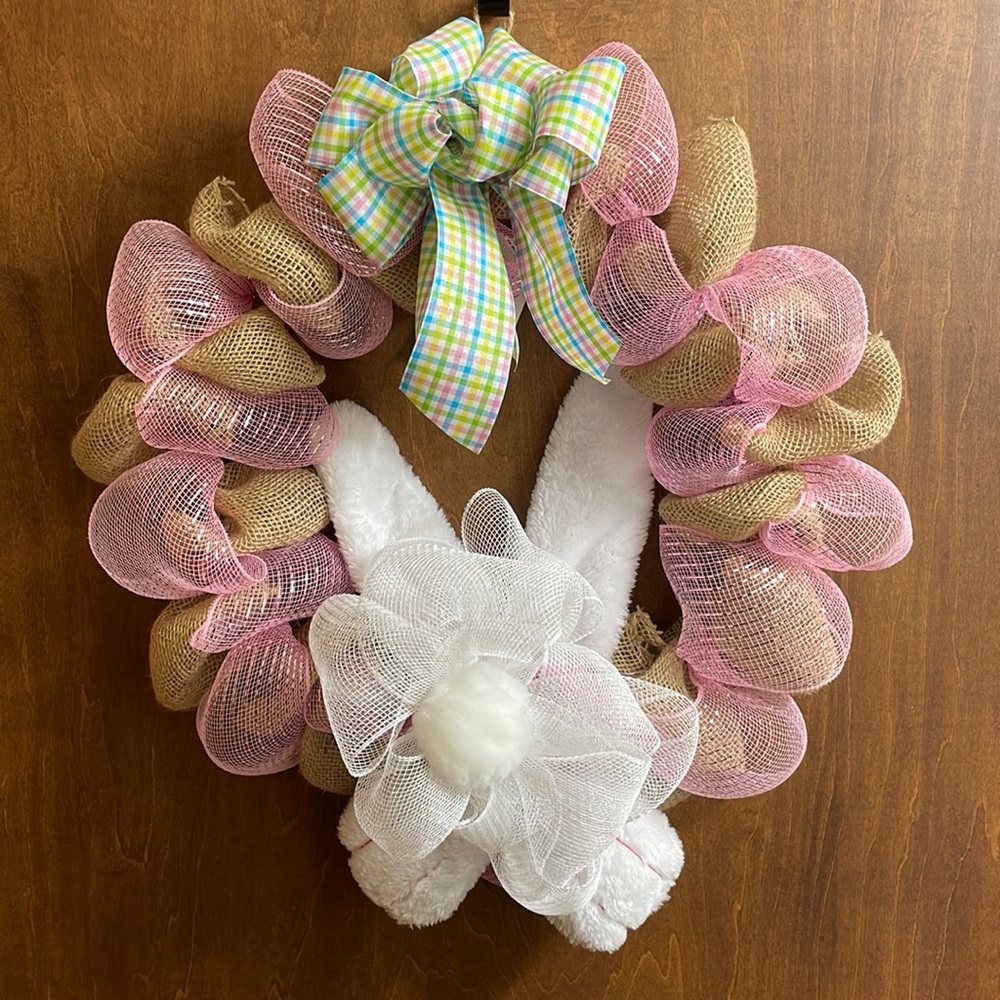 * Handmade Bunny Butt wreath